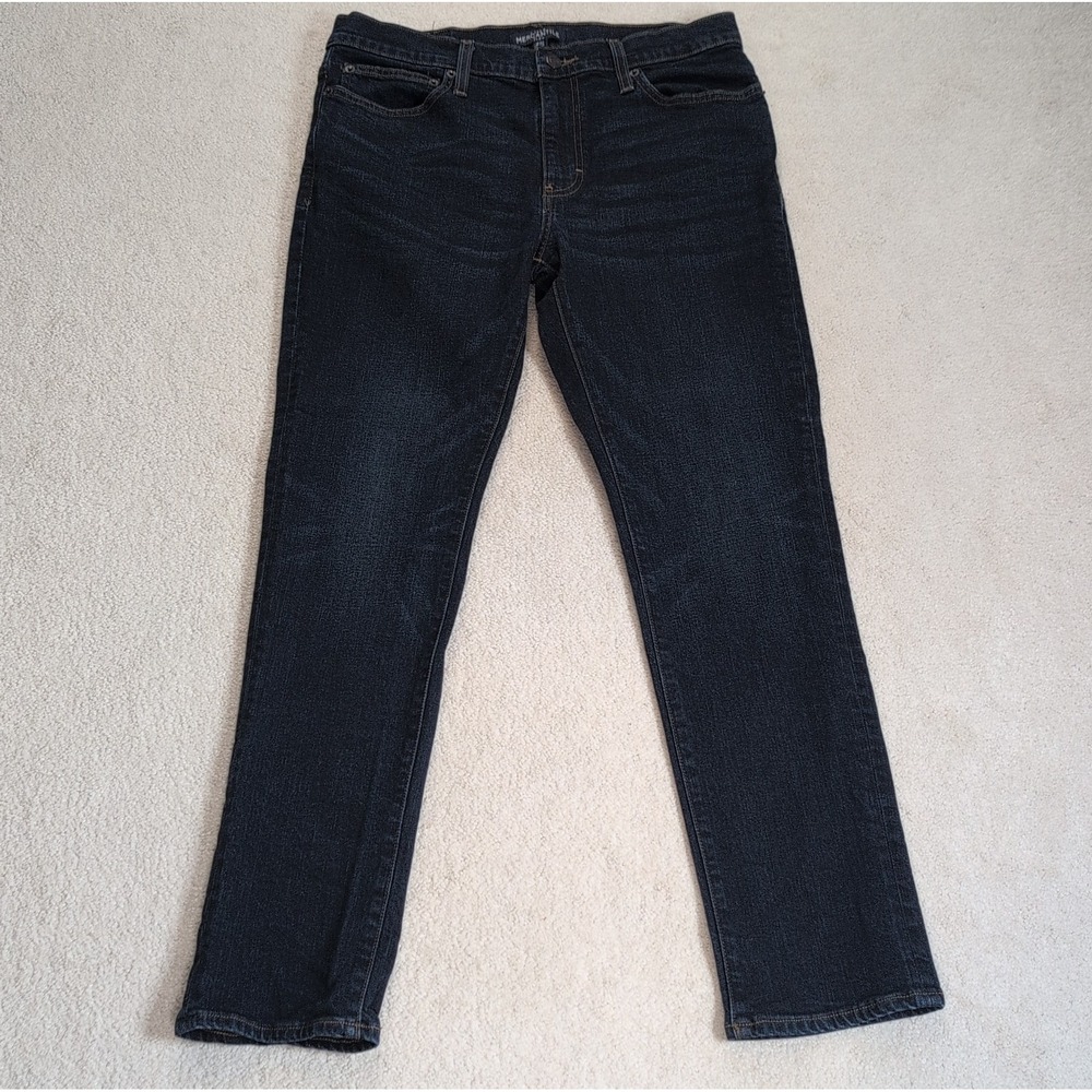 J Crew Mercantile Flex Slim Fit Jeans Mens 32x30 (Fits 32x28) Blue Denim L0171